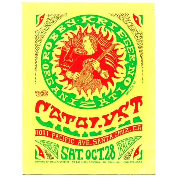 Robby Krieger 1995 Concert Handbill – The Catalyst, Santa Cruz – Bella Art - Picture 1 of 2